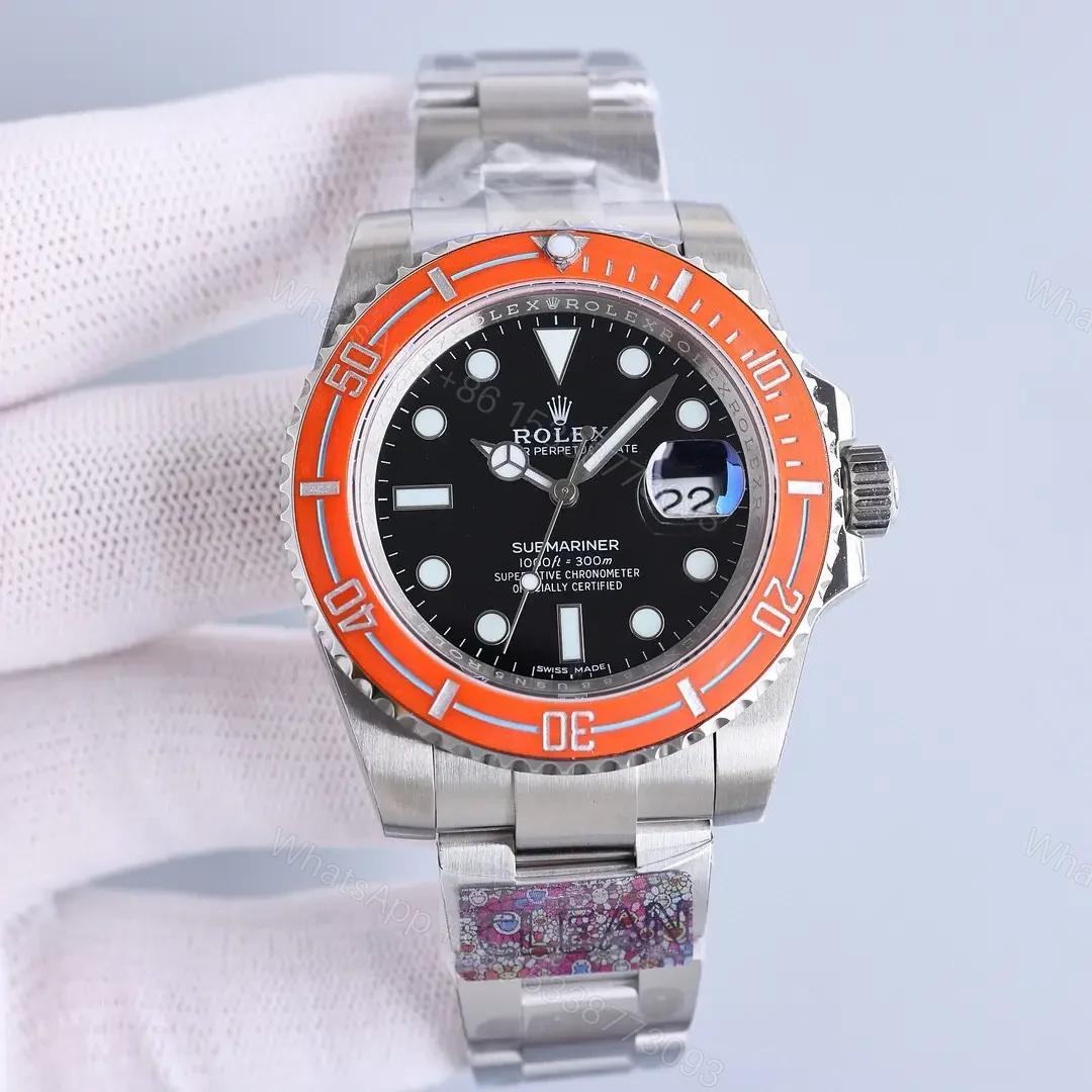 Premium Rolex Clean Factory Orange Submariner replica 4oMM B33 Oyster Bracelet Edition RG-CLEAN-SUB-B33-ORANGE-OYSTER — view 1
