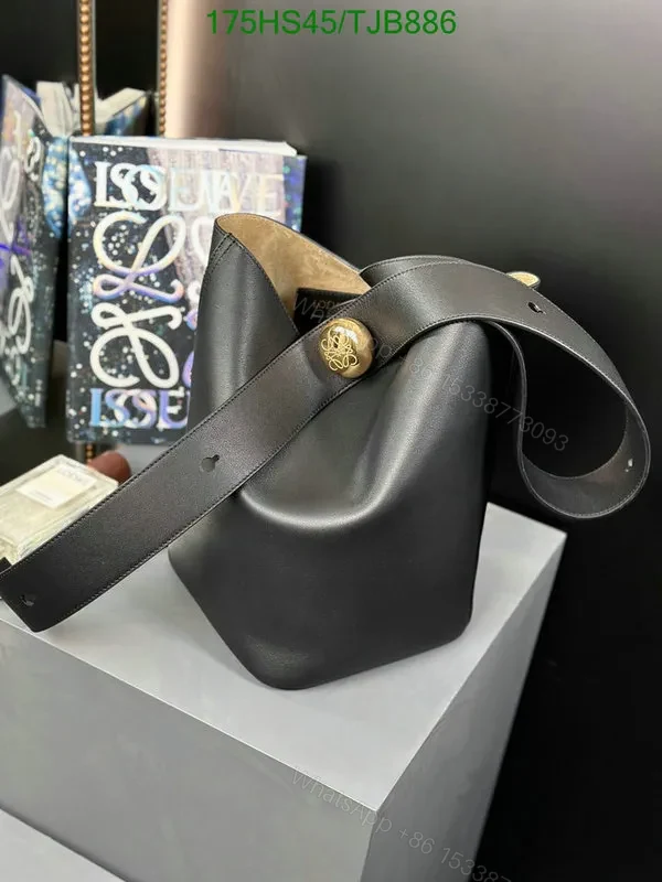 View 14 of Loewe Red Pebble Bucket Bag with Calfskin RA288