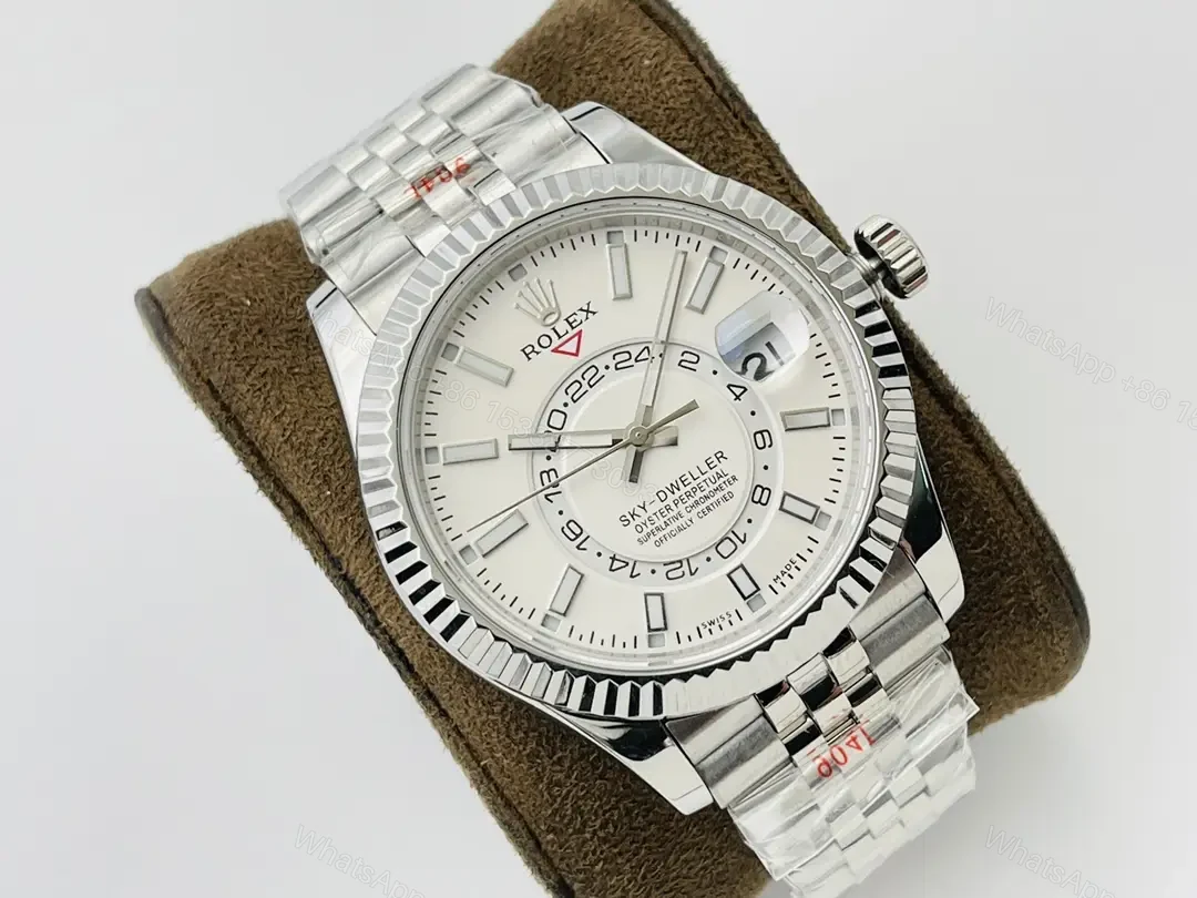View 2 of Rolex Sky-Dweller White Dial Jubilee Replica 42mm 336934-0003