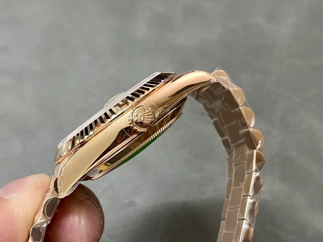 View 6 of Rolex Day-Date 40 Yellow Gold Fluted Green Ombré Dial Watch 228238-0069