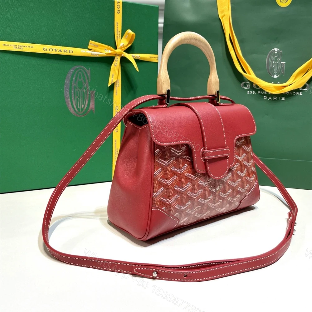 View 4 of 高仿Goyard*SAIGONY櫸木手柄單肩包紅色免檢版