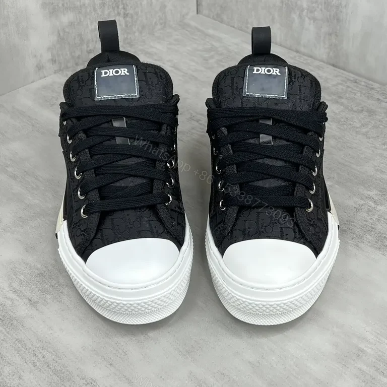 View 6 of Chic Dior-Inspired Black Sneaker | Monochrome Luxury Comfort