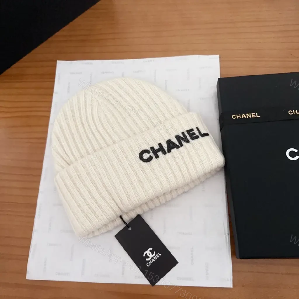 View 8 of Minimal Knit Beanie with Couture-Style Branding