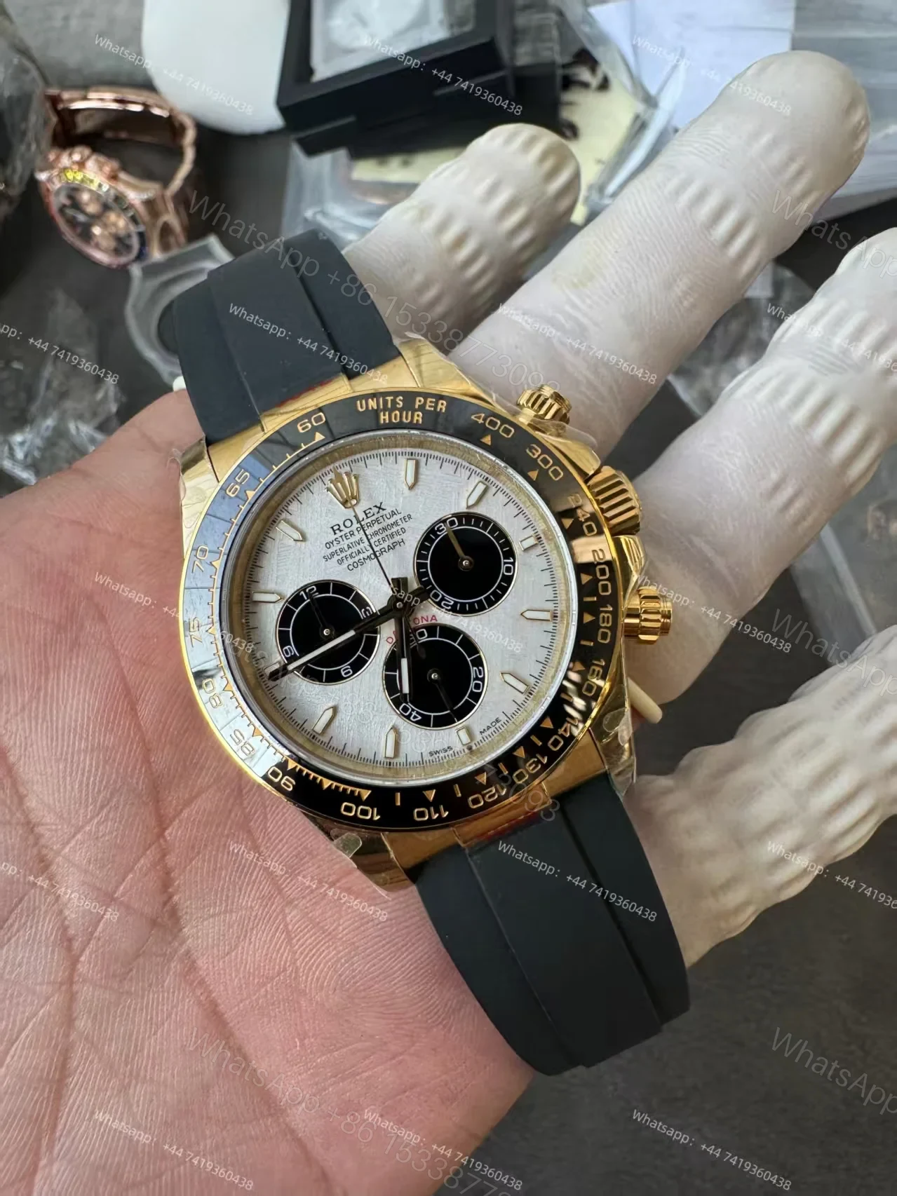 View 13 of Rolex Super Clone Daytona M126518LN-0016 18K Gold Meteorite Dial 4131 Movement