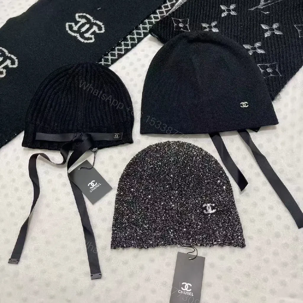 View 9 of Black + Knit + Beanie + Subtle Logo + Beanie