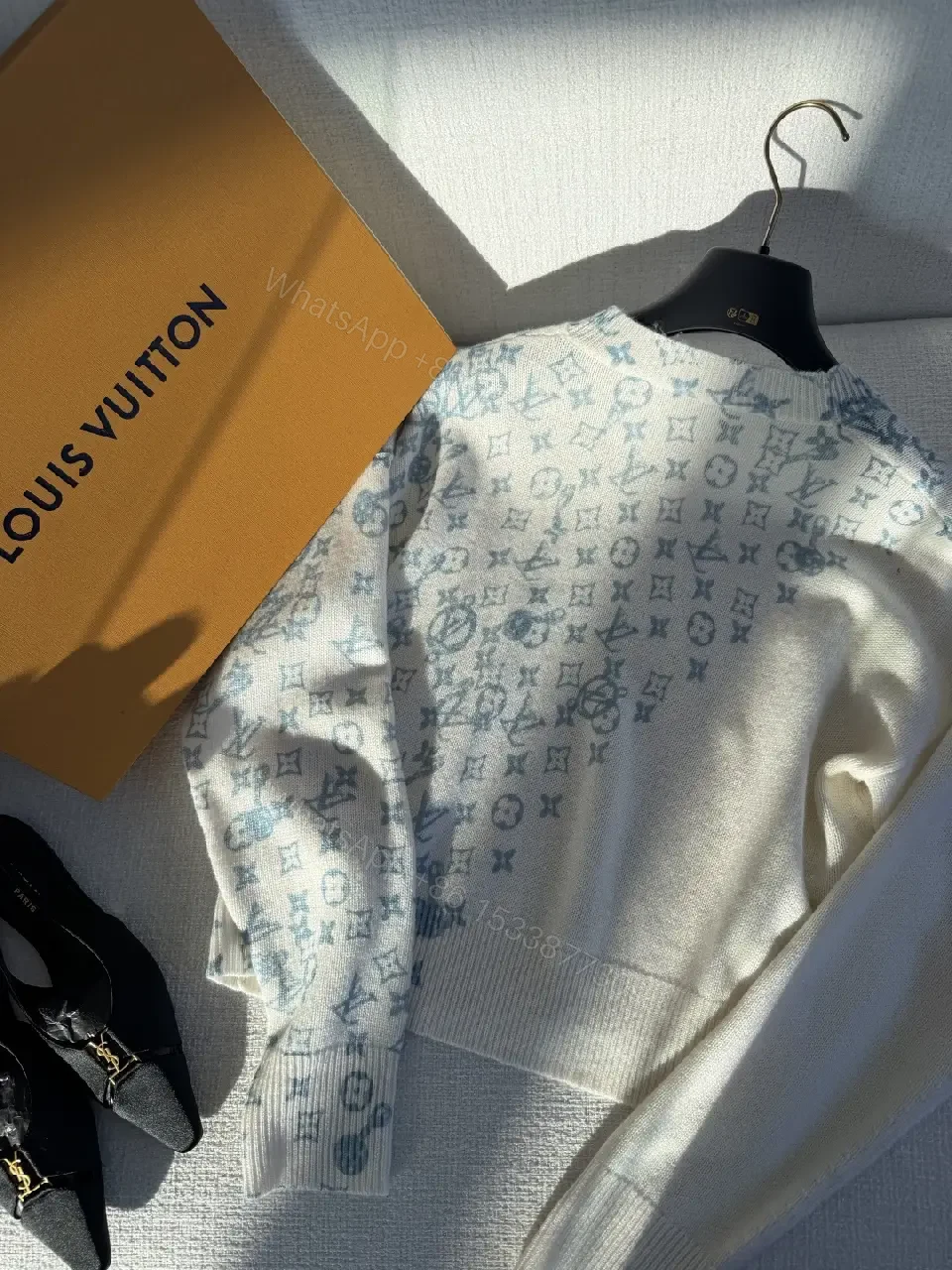 View 3 of Soft Monogram Knit: Luxe, Timeless, Casual Everyday Sweater