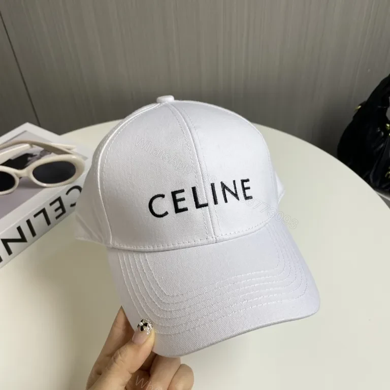 View 8 of Minimalist White CELINE Cap: Luxury Baseball Hat with Subtle Branding