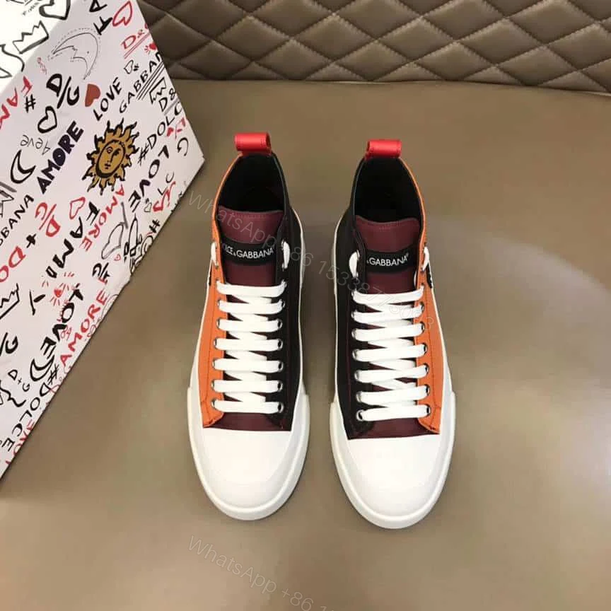 View 4 of DOLCE AND GABBANA QUILTED TWO-TONE NYLON PORTOFINO LIGHT MID-TOP SNEAKERS – DG106