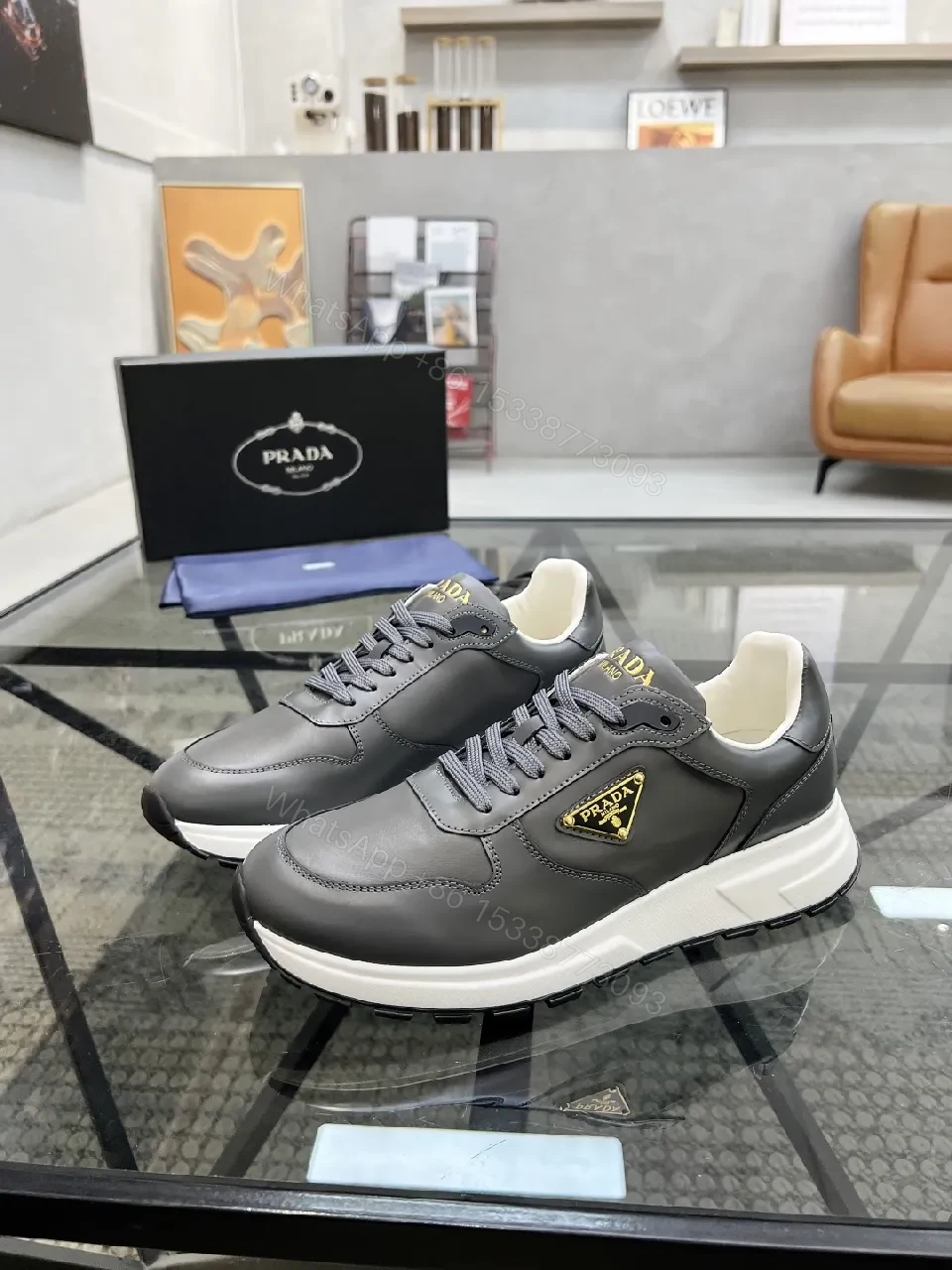 Bold Leather High-Top Sneakers, Luxe Comfort, Everyday Style — view 1