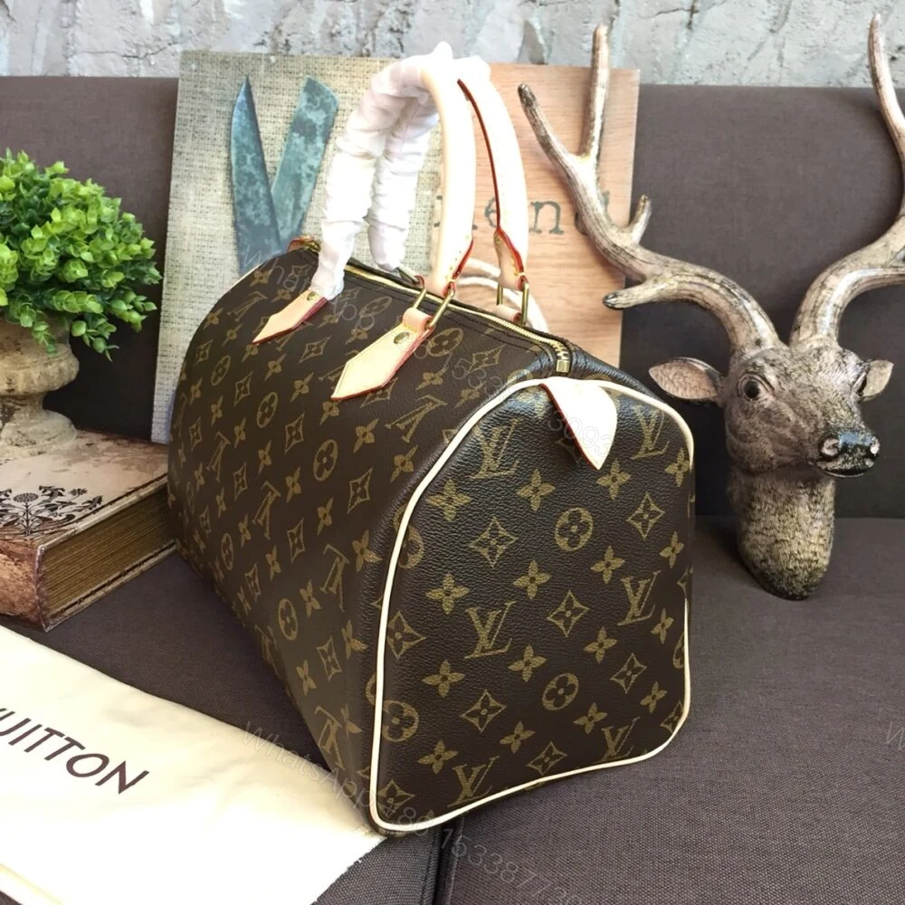 View 3 of Louis Vuitton Speedy Bandoulière 35 Monogram Canvas Brown 35Cm M41111