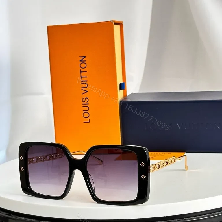 View 6 of Bold Pink LV-Detail Sunglasses: Oversized Square Frame