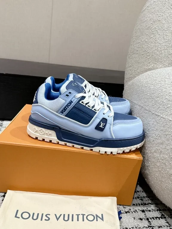View 6 of Denim-Inspired LV High-Top Sneaker with Comfort