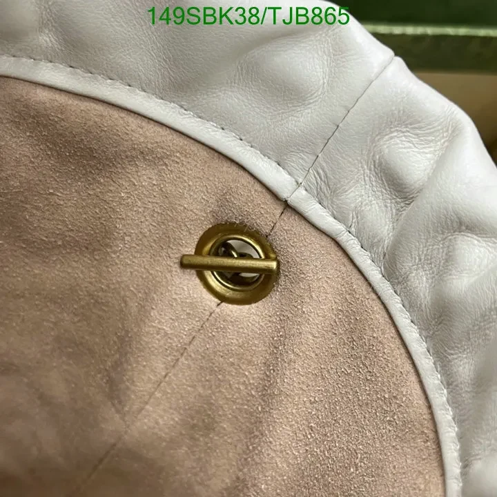 View 20 of Gucci Red Matelassé Leather Mini Bucket Bag 575163