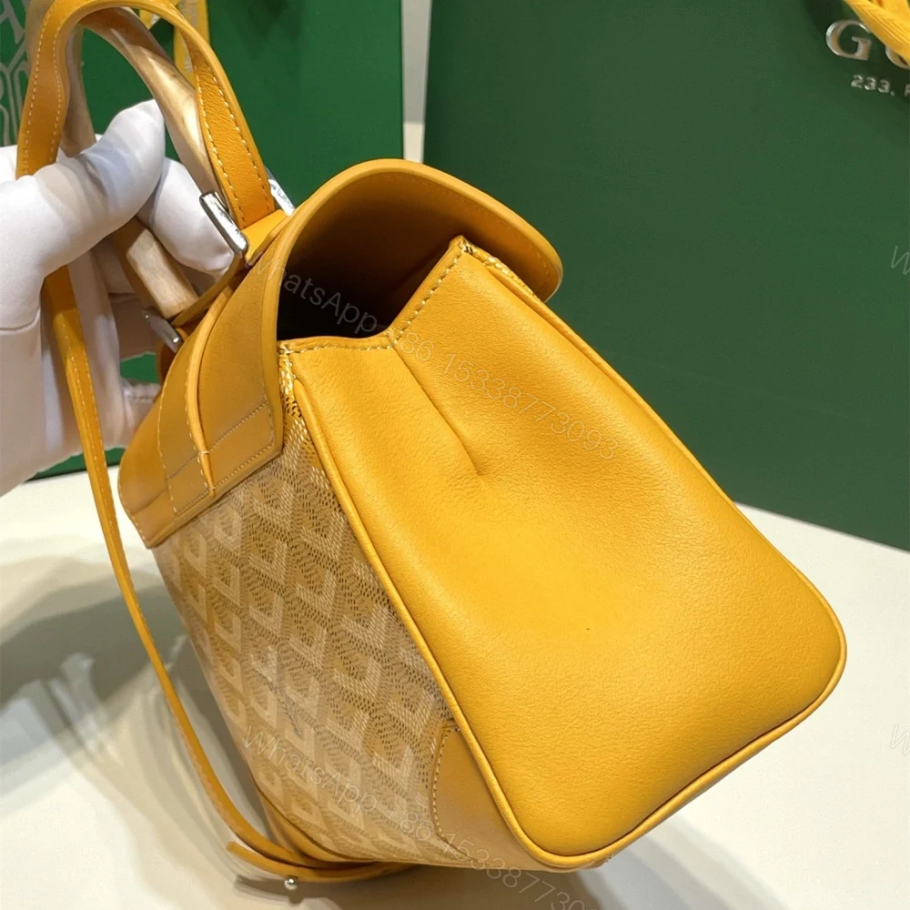 View 4 of 高仿Goyard*SAIGONW櫸木手柄單肩包黃色免檢版