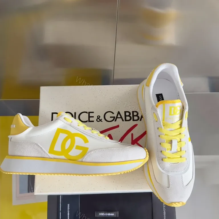 View 4 of Minimalist Revival Yellow DG-Inspired Sneakers