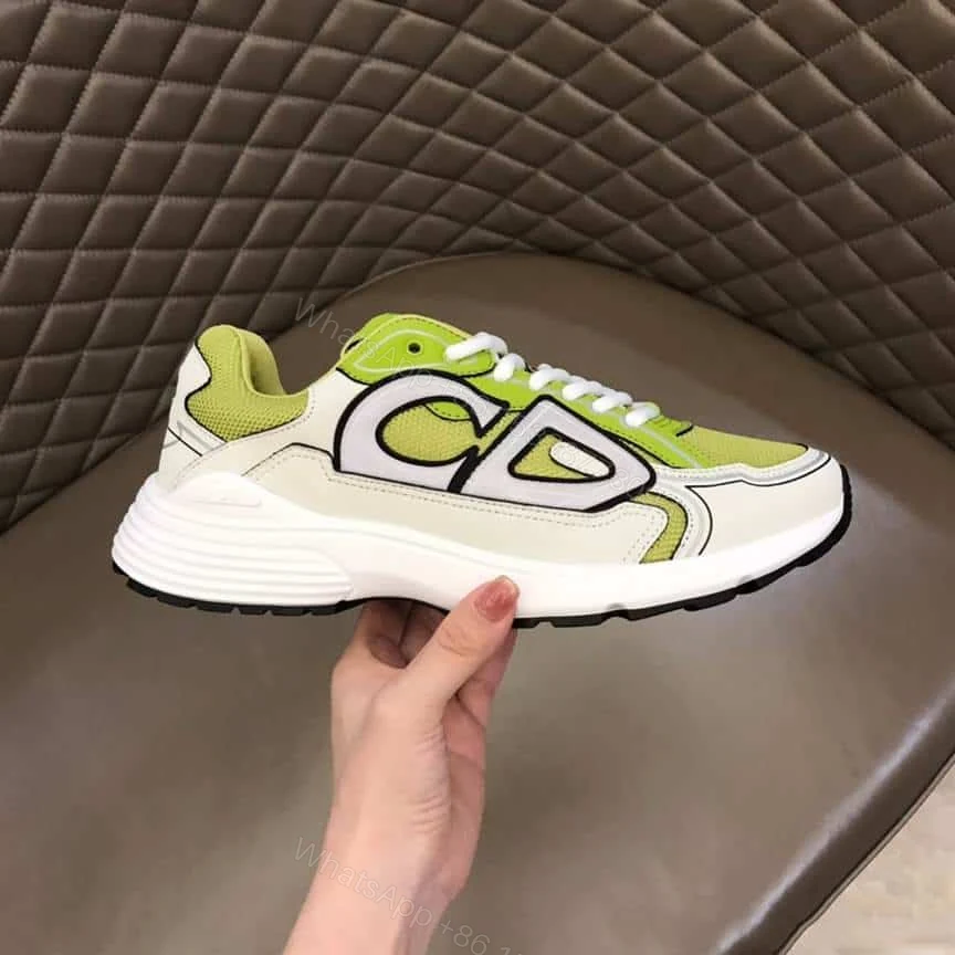 View 2 of DIOR B30 SNEAKER YELLOW MESH AND WHITE TECHNICAL FABRIC – CD87