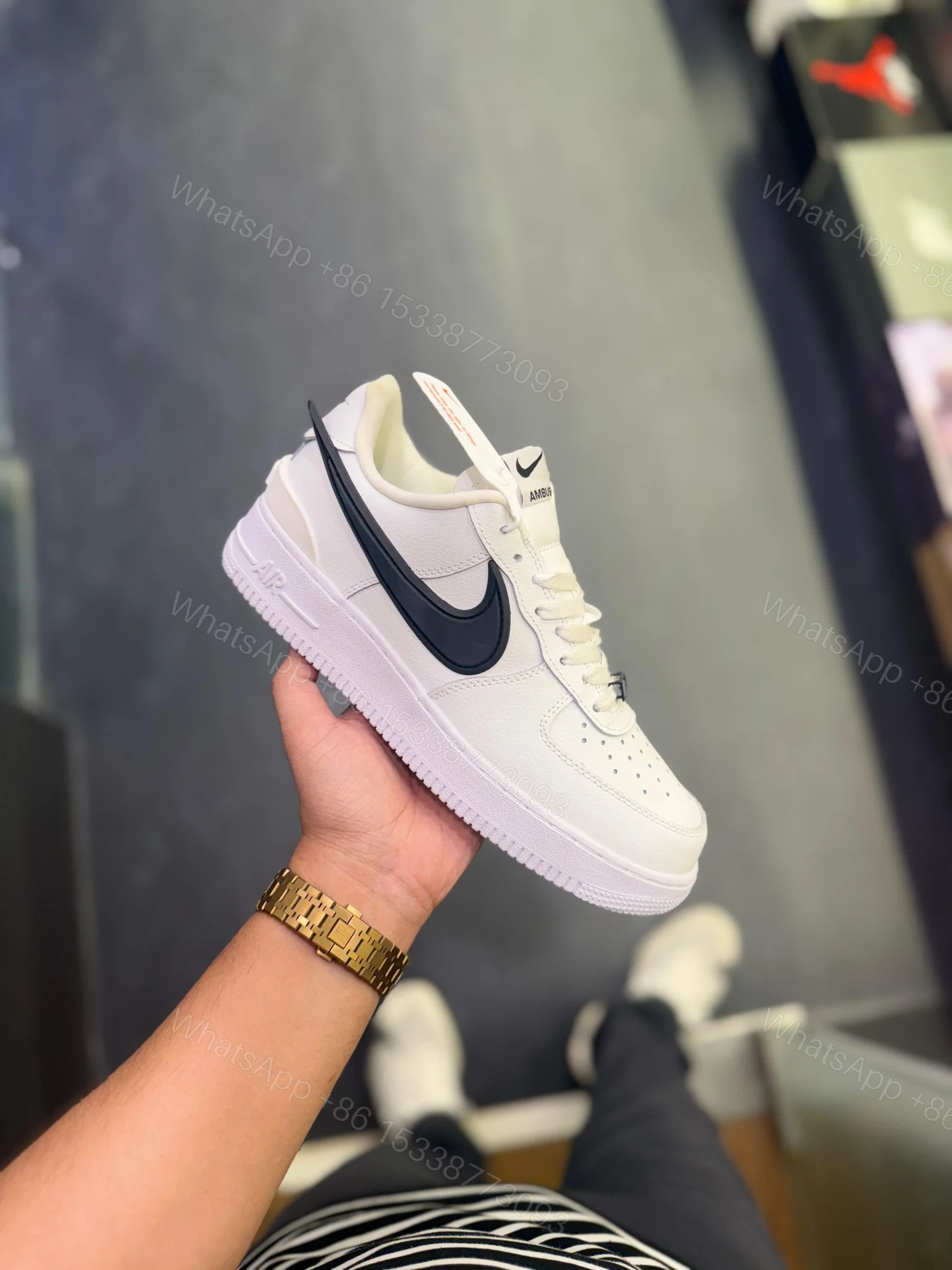 View 5 of FIRST COPY NIKE AIRFORCE AMBUSH WHITE BLACK