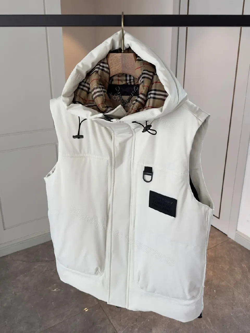View 2 of Minimalist Quilted Vest: Burberry-inspired Warmth & Water-Repellent Shell