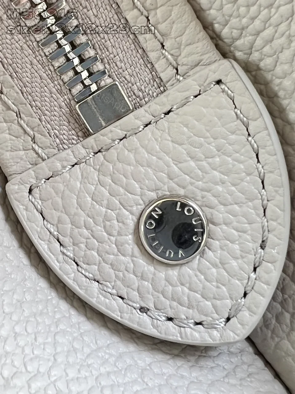 View 7 of Structured Pebble Satchel: Monogram Texture, Versatile Carry