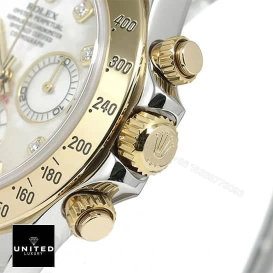 View 7 of Rolex Daytona Two Tone White Dial 116523 Replica