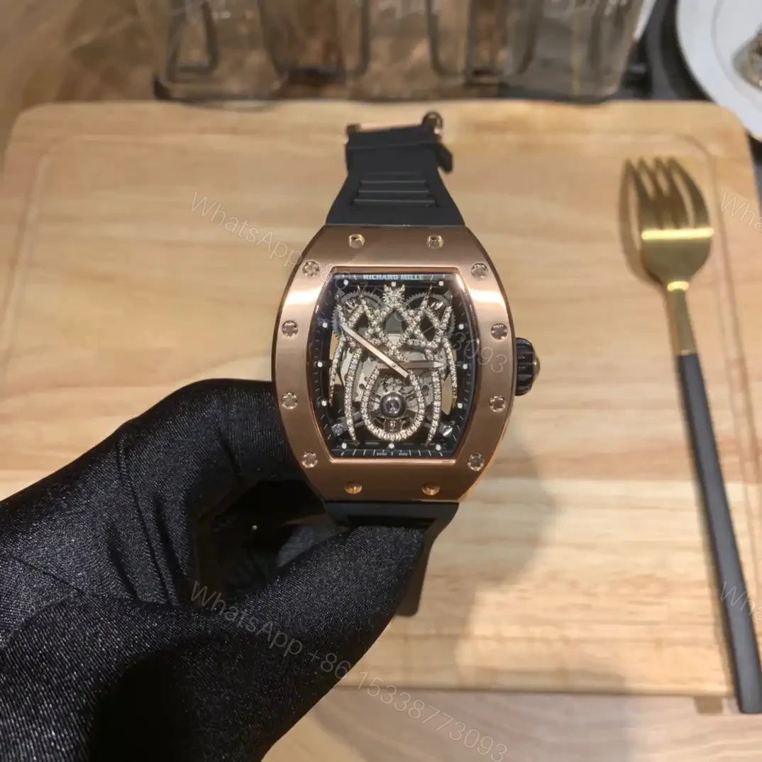 View 5 of Replica Richard Mille 19-01 Red Gold Black Strap