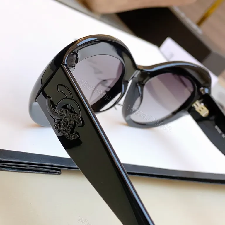 View 9 of Chanel-Inspired Black Cat-Eye Sunglasses: Luxe Silhouette