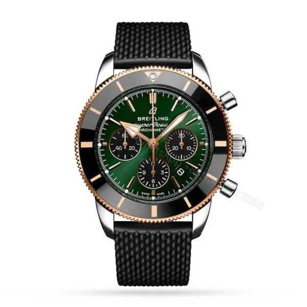 Replica Breitling Superocean Men Automatic Green Rubber Watch UB01622A1L1S1 — view 1