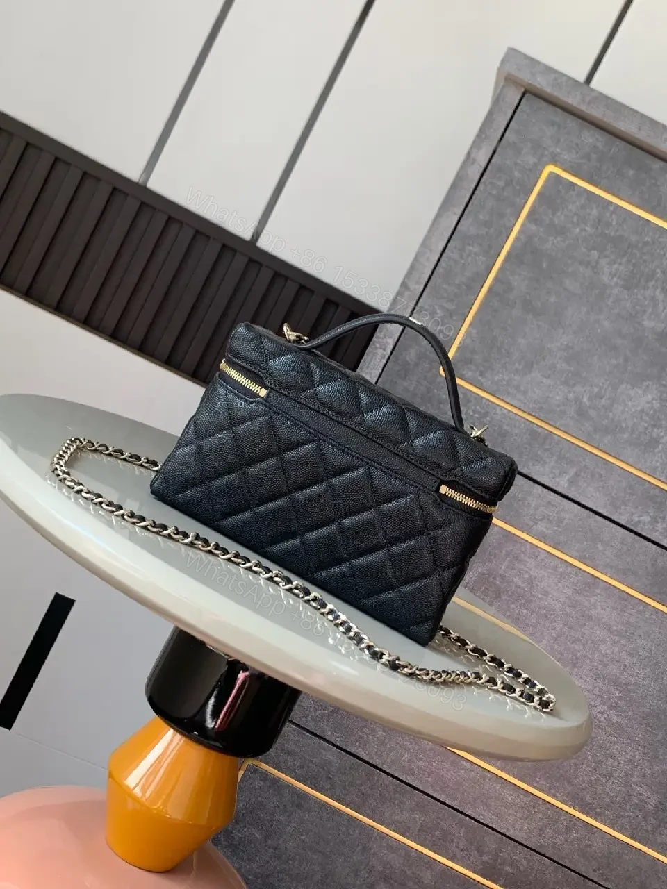 View 8 of Quilted Black Leather Shoulder Bag — Compact Luxury Day-to-Night