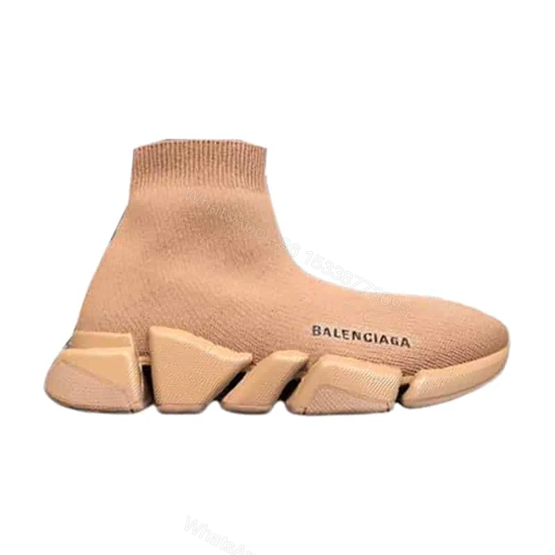 BALENCIAGA MEN’S SPEED 2.0 SNEAKER IN BEGIE – BB141 — view 1
