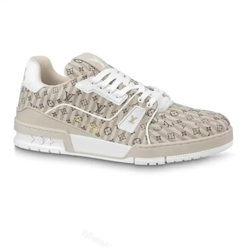 LOUIS VUITTON LV TRAINER SNEAKERS IN BEIGE – LSVT345 — view 1