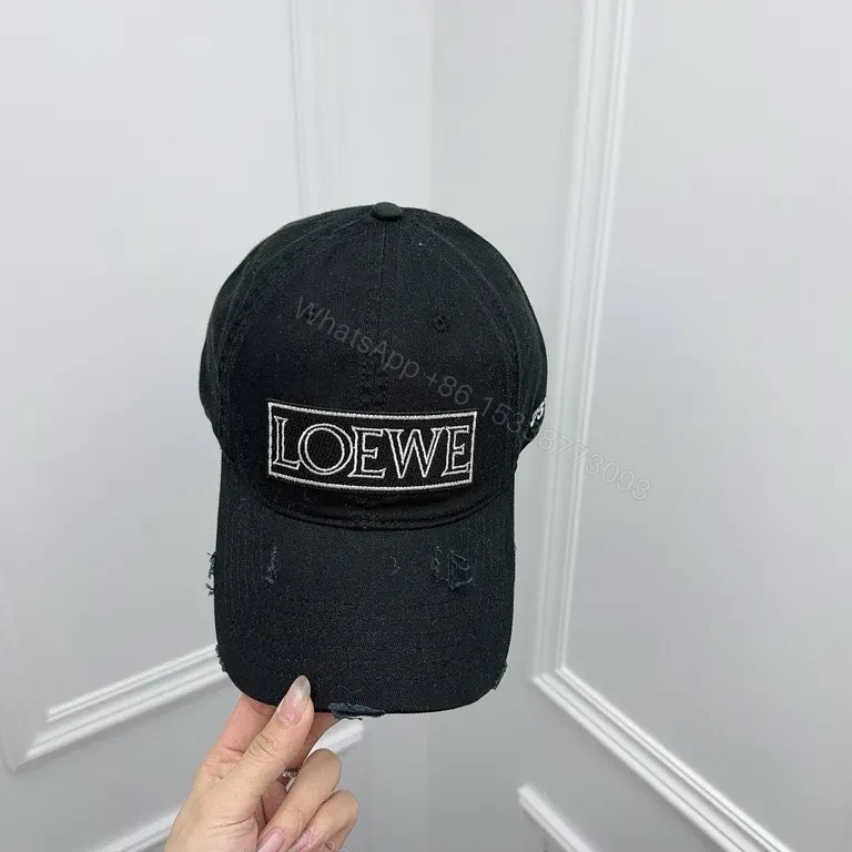 Bold Logo Cap in Distressed Black Cotton – Streetwear Essential — view 1