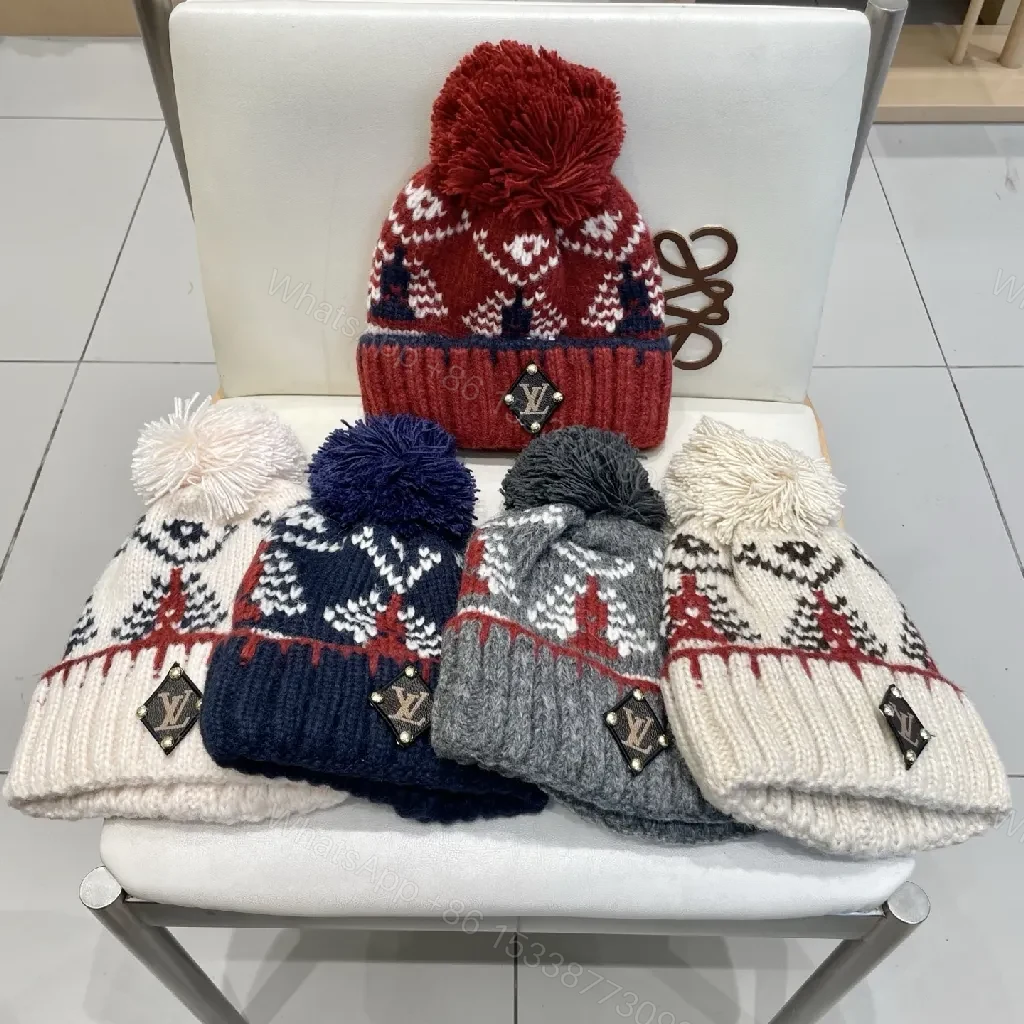 View 10 of Navy Knit Beanie with Pom – Luxe Designer-Inspired Warmth