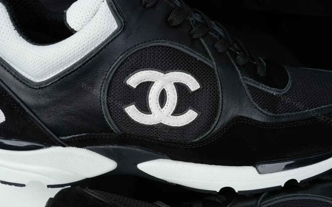 View 6 of Black & White Leather-Luxe Sneaker: Subtle Designer Comfort