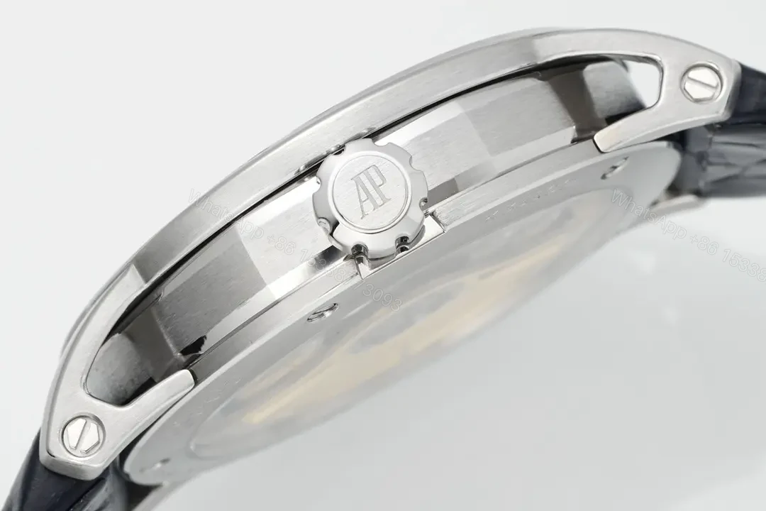 View 8 of APS Factory Audemars Piguet CODE 11.59 Blue Dial Three-Hand Automatic Watch with Leather Strap