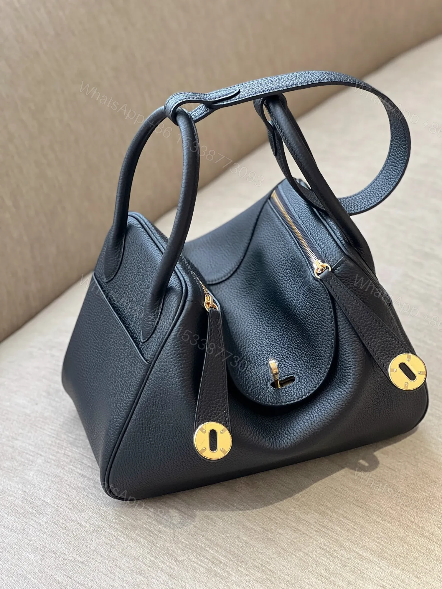 View 6 of HN Lindy 26 Black Gold Hardware