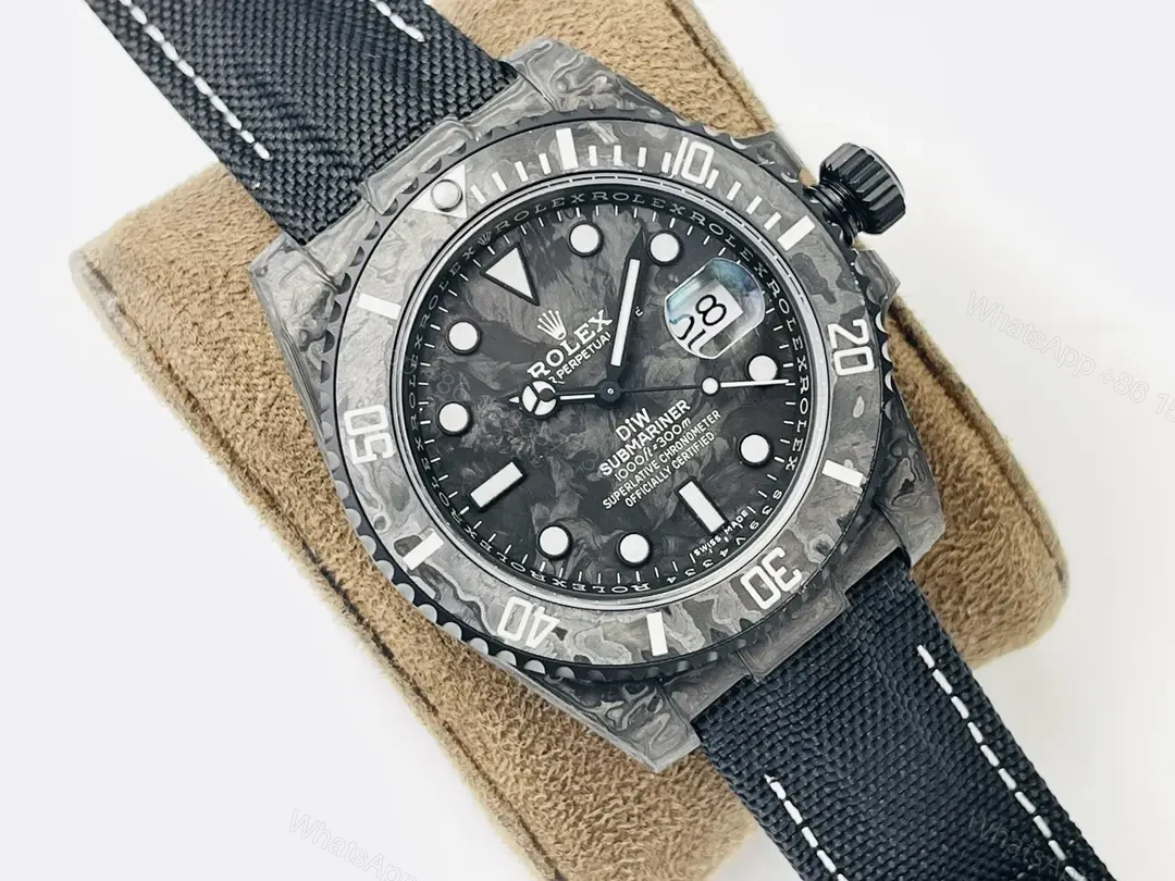 View 2 of Rolex Submariner Carbon 40mm with Grey Camouflage Fabric Strap Premium Edition ROL-SUB-CARB-40-GRY-CAMO