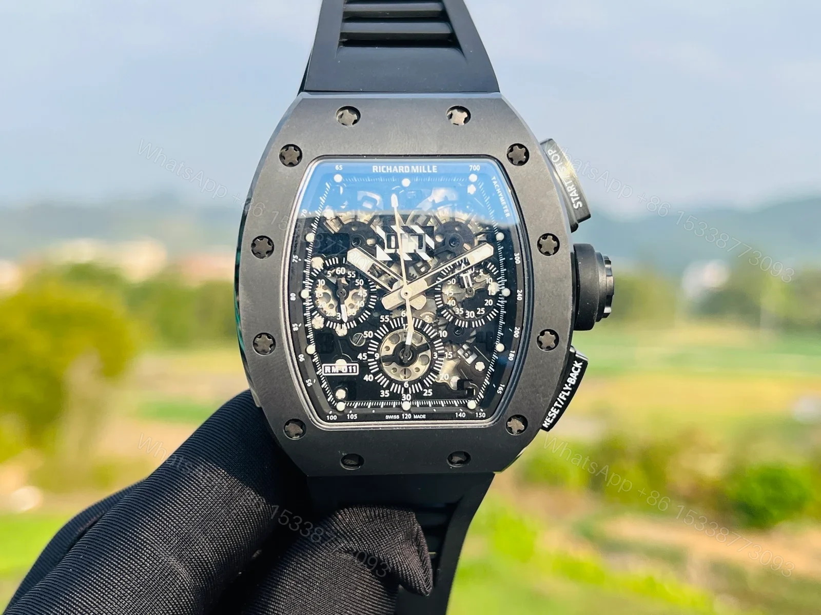 View 2 of Richard Mille RM011-FM Stainless Steel Automatic Chronograph Watch RM011-FM-SS
