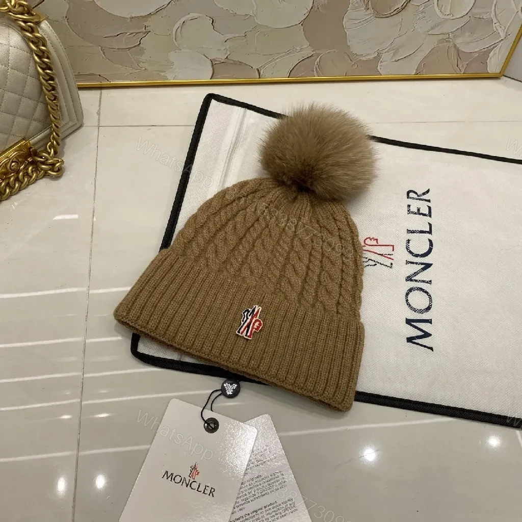 View 5 of Cozy Knit Beanie - Faux Fur Pom - Luxury Warmth - Beanie
