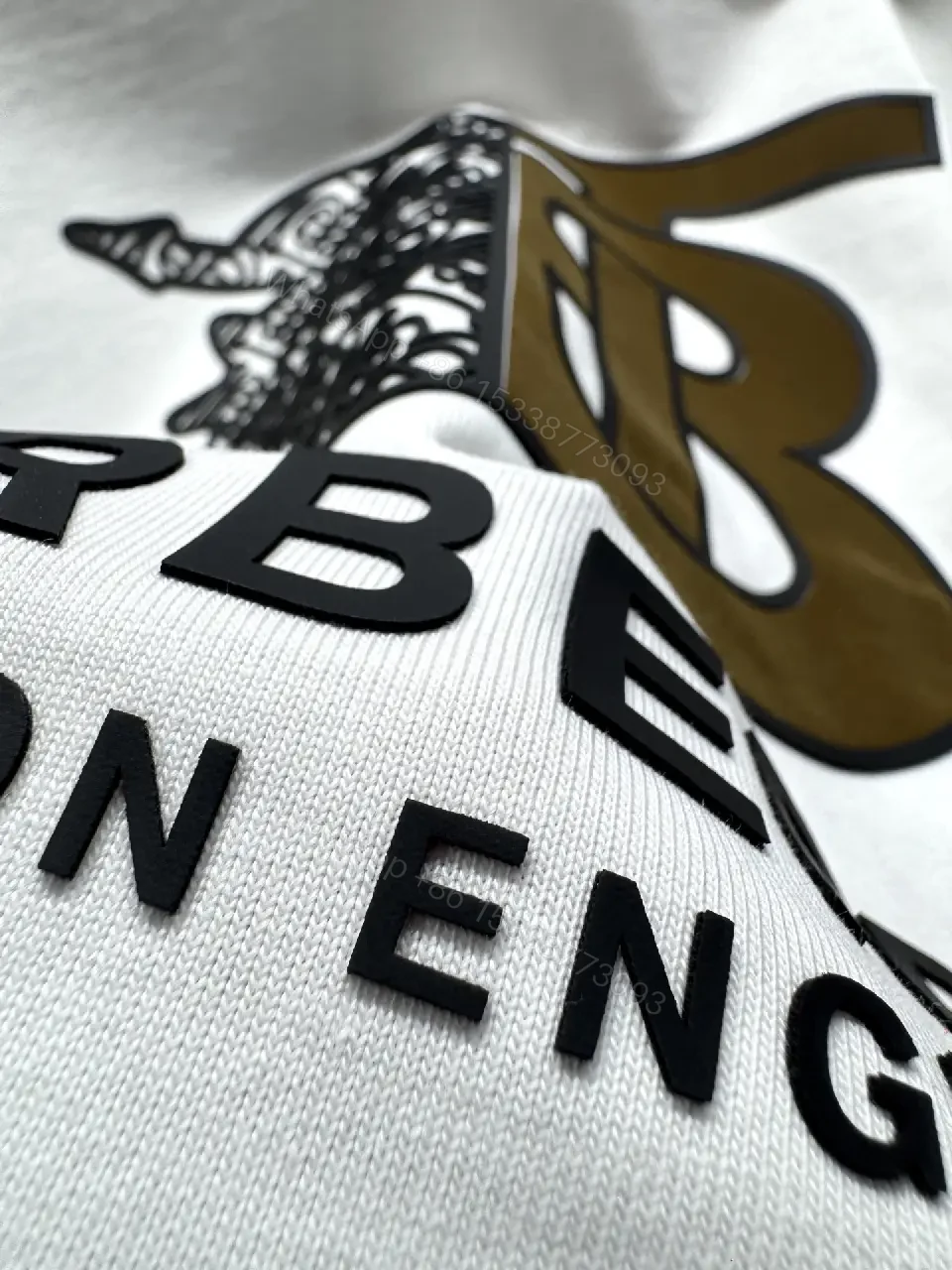 View 6 of Bold Graphic Tee in White Cotton Blend, Minimalist Luxe