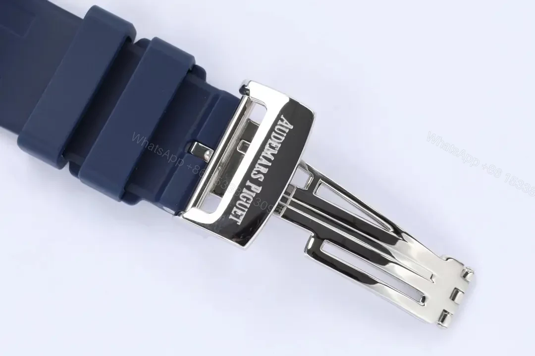 View 9 of 8F Factory Audemars Piguet Royal Oak Ultra-Thin Tourbillon – Blue Dial with Platinum Hands, Silicone Strap, 41mm Stainless Steel Case
