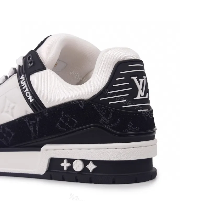 View 7 of Lux LV High-Top Sneakers: Black-White Premium Comfort