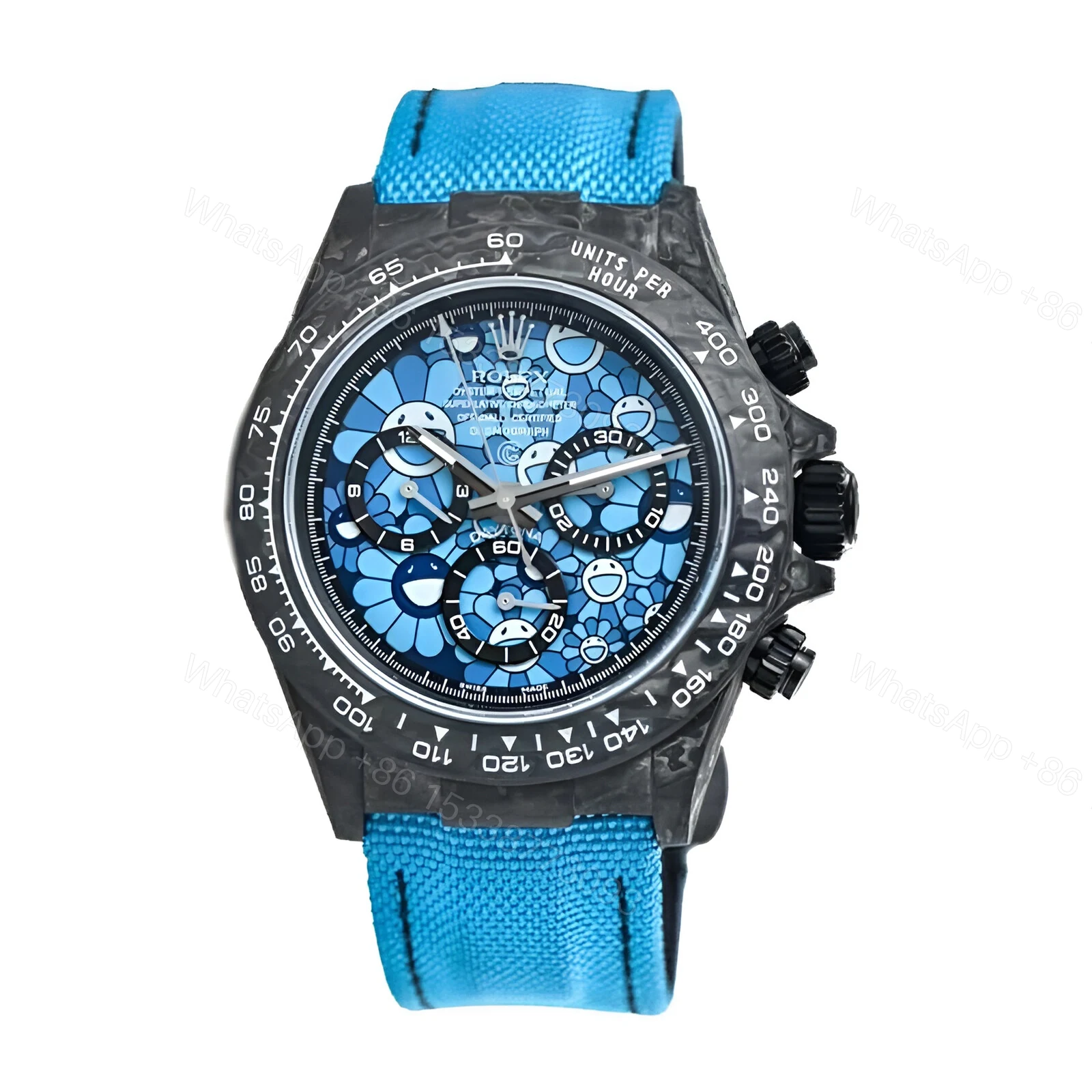 View 2 of Rolex Daytona Cosmograph Blue Sun Flower Pattern Dial Replica