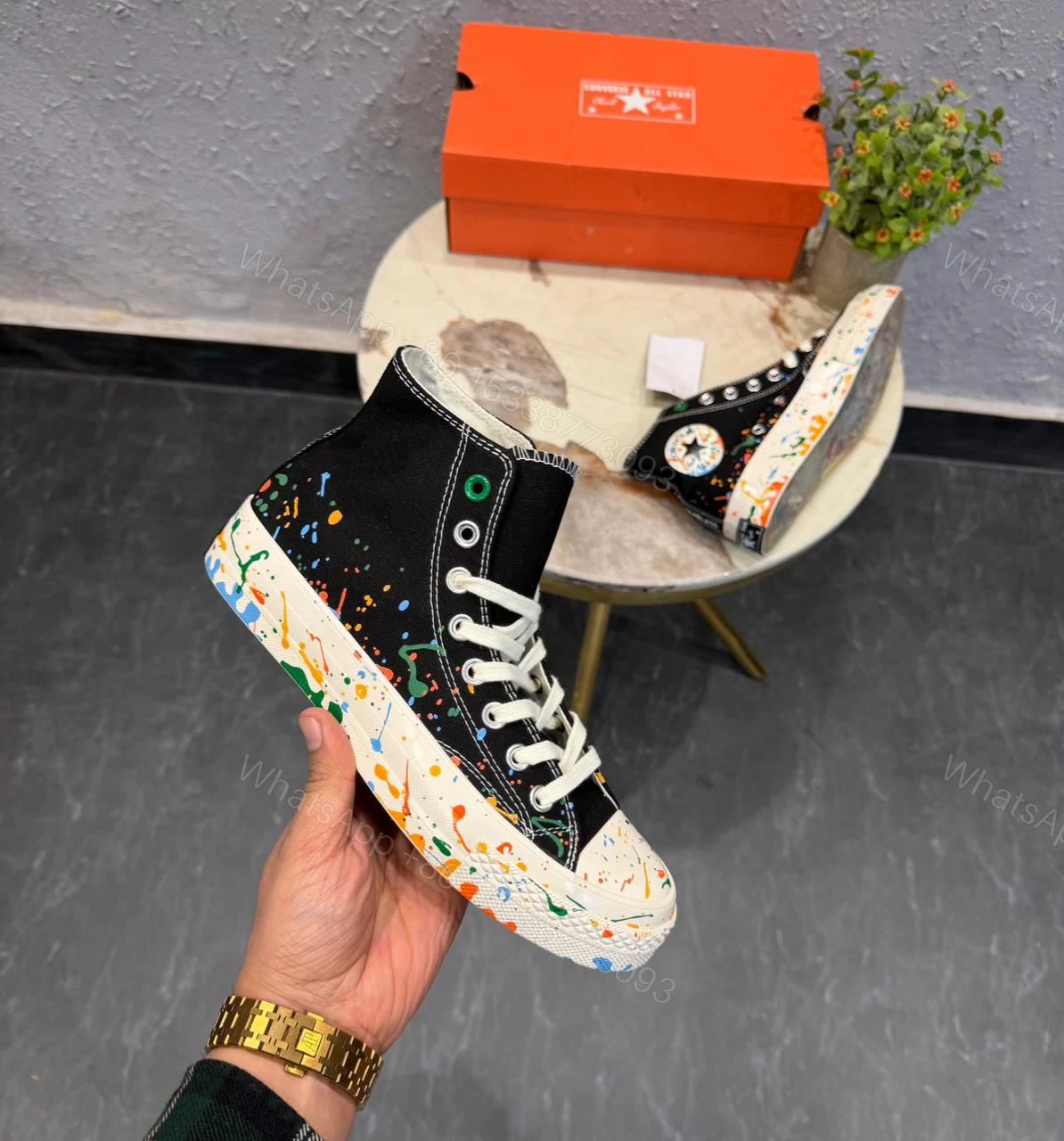 View 8 of First Copy Converse Chuck Paint Sneakers