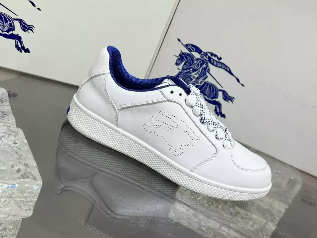 View 2 of BURBERRY LEATHER STOCK SNEAKERS IN WHITE – BBR091