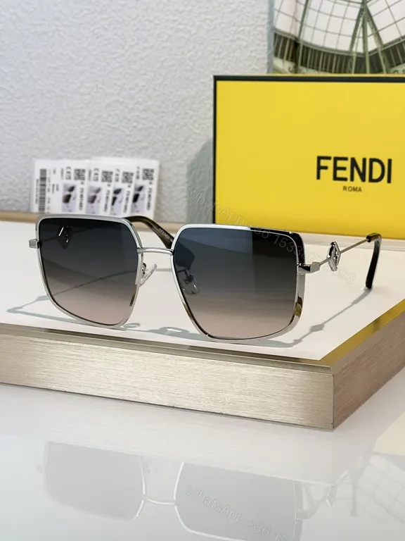 View 3 of Bold Pattern Luxury Sunglasses: Fendi-Inspired GoldFrames