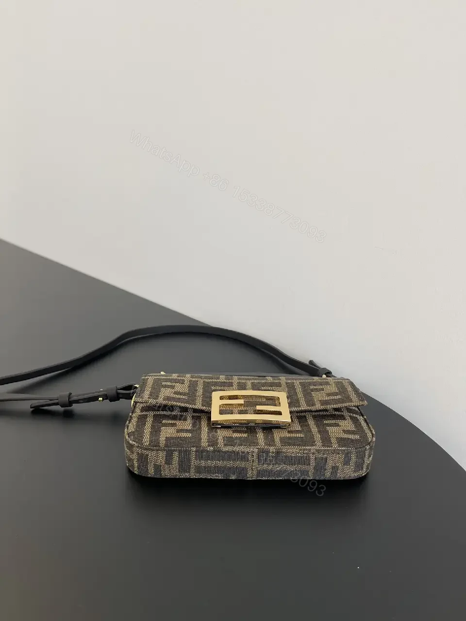 View 7 of Chic Monogram Crossbody Bag: Modern Texture, Compact Luxury
