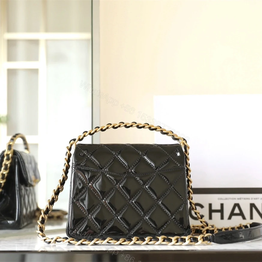 View 2 of 高仿Chanel*24S系列AS4472黑色漆皮單肩包免檢版