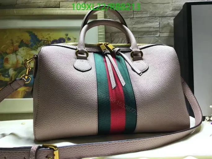 View 15 of Gucci Replica Ophidia Leather AAAA Black Bag