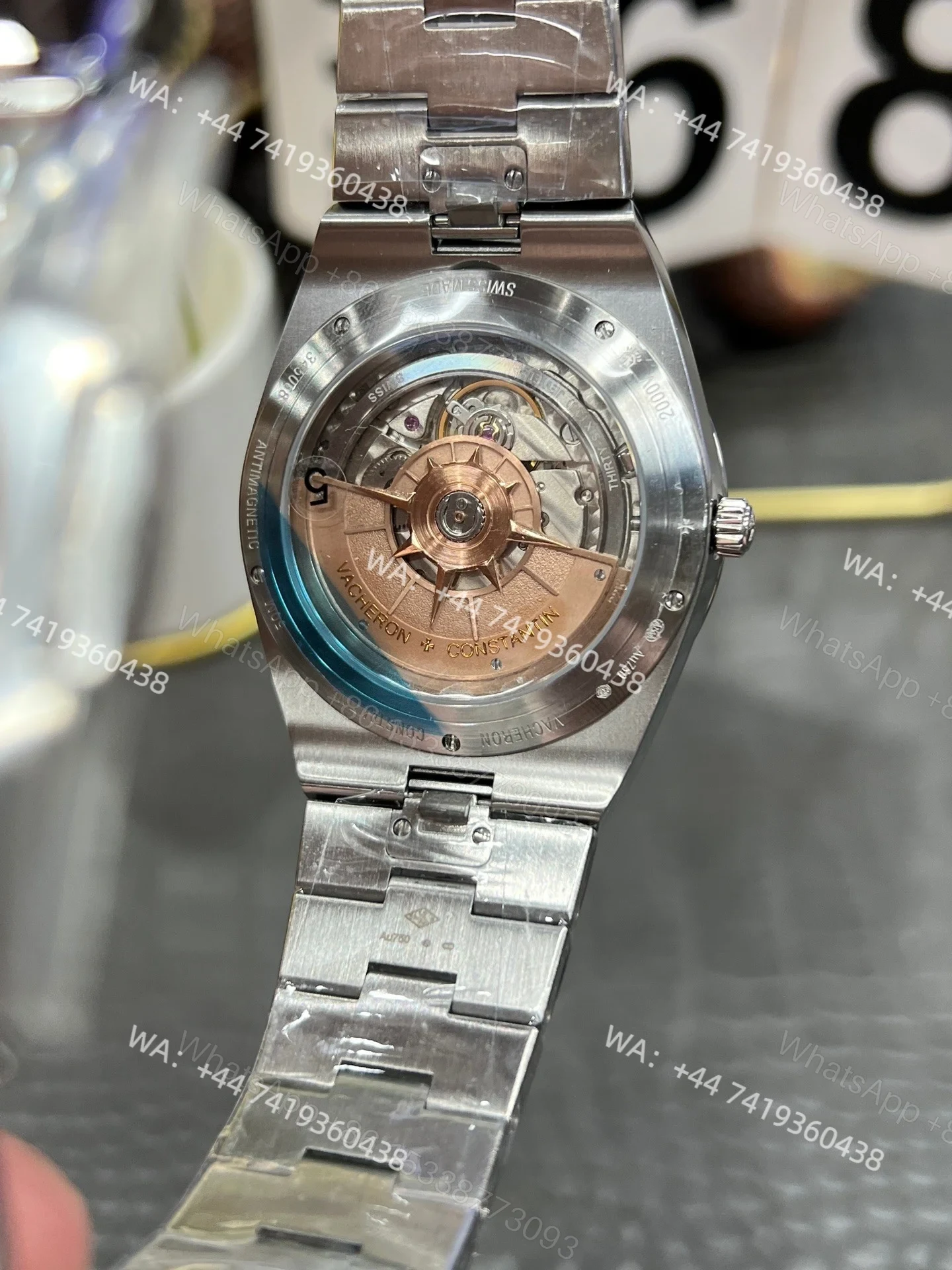 View 6 of Super Clone Vacheron Constantin Overseas 4500V- Black Dial Stainless Steel Watch