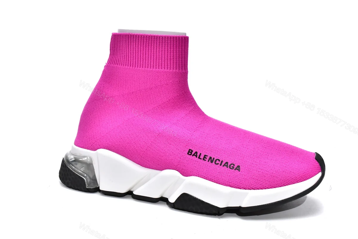 View 4 of Balenciaga Speed Trainer Rose Red
